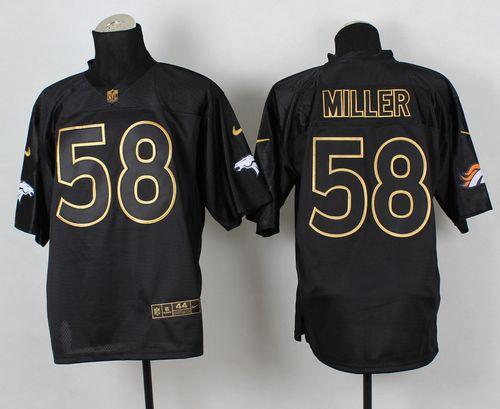 Nike Broncos #58 Von Miller Black Gold No. Fashion Men's Stitched NFL Elite Jersey Nike Broncos #58 Von Miller Black Gold No. Fashion Men's Stitched NFL Elite Jersey