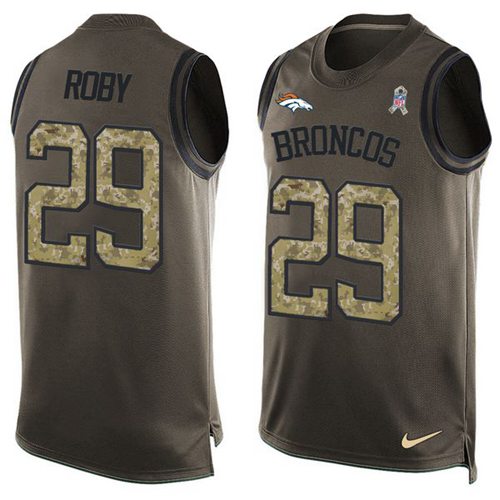Nike Broncos #29 Bradley Roby Green Men's Stitched NFL Limited Salute To Service Tank Top Jersey Nike Broncos #29 Bradley Roby Green Men's Stitched NFL Limited Salute To Service Tank Top Jersey