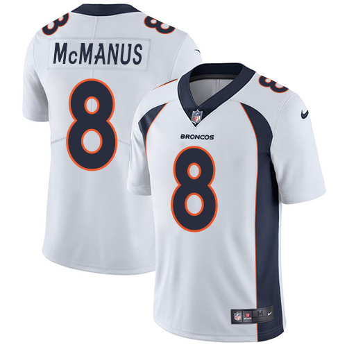 Nike Broncos #8 Brandon McManus White Men's Stitched NFL Vapor Untouchable Limited Jersey Nike Broncos #8 Brandon McManus White Men's Stitched NFL Vapor Untouchable Limited Jersey