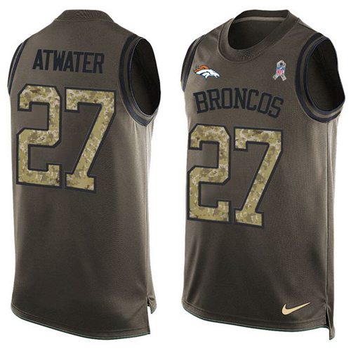 Nike Broncos #27 Steve Atwater Green Men's Stitched NFL Limited Salute To Service Tank Top Jersey Nike Broncos #27 Steve Atwater Green Men's Stitched NFL Limited Salute To Service Tank Top Jersey