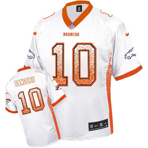 Nike Broncos #10 Emmanuel Sanders White Men's Stitched NFL Elite Drift Fashion Jersey Nike Broncos #10 Emmanuel Sanders White Men's Stitched NFL Elite Drift Fashion Jersey