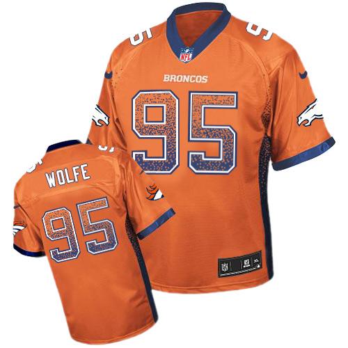 Nike Broncos #95 Derek Wolfe Orange Team Color Men's Stitched NFL Elite Drift Fashion Jersey Nike Broncos #95 Derek Wolfe Orange Team Color Men's Stitched NFL Elite Drift Fashion Jersey