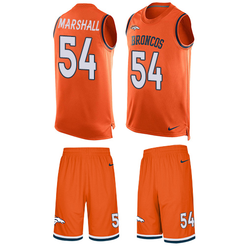 Nike Broncos #54 Brandon Marshall Orange Team Color Men's Stitched NFL Limited Tank Top Suit Jersey Nike Broncos #54 Brandon Marshall Orange Team Color Men's Stitched NFL Limited Tank Top Suit Jersey