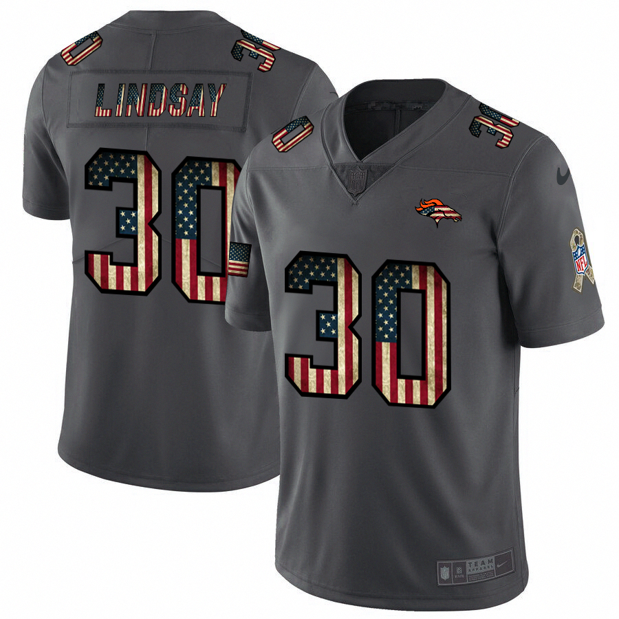 Denver Broncos #30 Phillip Lindsay Nike 2018 Salute to Service Retro USA Flag Limited NFL Jersey Denver Broncos #30 Phillip Lindsay Nike 2018 Salute to Service Retro USA Flag Limited NFL Jersey