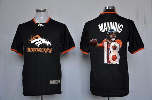Nike Broncos #18 Peyton Manning Black Men's NFL Game All Star Fashion Jersey Nike Broncos #18 Peyton Manning Black Men's NFL Game All Star Fashion Jersey