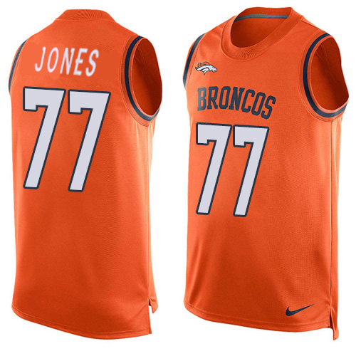 Nike Broncos #77 Sam Jones Orange Team Color Men's Stitched NFL Limited Tank Top Jersey Nike Broncos #77 Sam Jones Orange Team Color Men's Stitched NFL Limited Tank Top Jersey