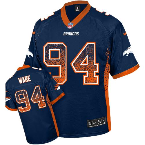 Nike Broncos #94 DeMarcus Ware Navy Blue Alternate Men's Stitched NFL Elite Drift Fashion Jersey Nike Broncos #94 DeMarcus Ware Navy Blue Alternate Men's Stitched NFL Elite Drift Fashion Jersey