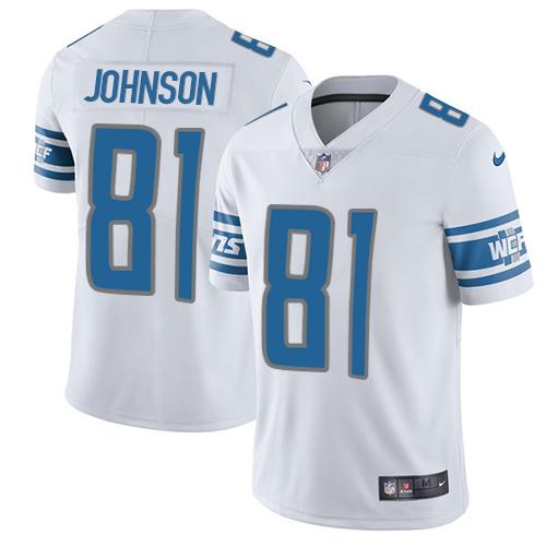 Nike Lions #81 Calvin Johnson White Men's Stitched NFL Vapor Untouchable Limited Jersey Nike Lions #81 Calvin Johnson White Men's Stitched NFL Vapor Untouchable Limited Jersey