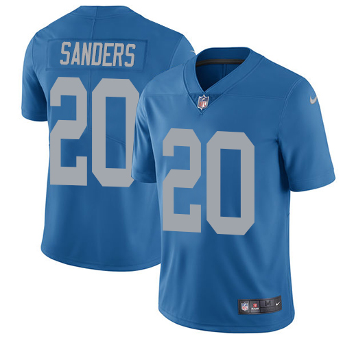 Nike Lions #20 Barry Sanders Blue Throwback Men's Stitched NFL Vapor Untouchable Limited Jersey Nike Lions #20 Barry Sanders Blue Throwback Men's Stitched NFL Vapor Untouchable Limited Jersey