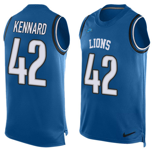 Nike Lions #42 Devon Kennard Blue Team Color Men's Stitched NFL Limited Tank Top Jersey Nike Lions #42 Devon Kennard Blue Team Color Men's Stitched NFL Limited Tank Top Jersey