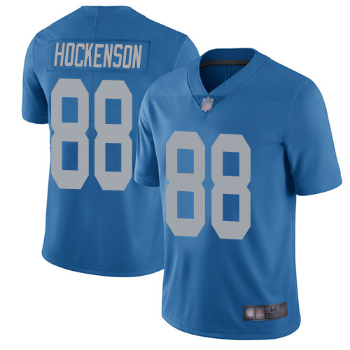 Nike Lions #88 T.J. Hockenson Blue Throwback Men's Stitched NFL Vapor Untouchable Limited Jersey Nike Lions #88 T.J. Hockenson Blue Throwback Men's Stitched NFL Vapor Untouchable Limited Jersey