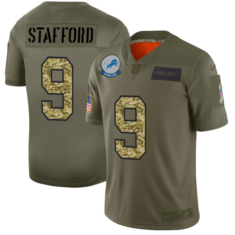 Detroit Lions #9 Matthew Stafford Men's Nike 2019 Olive Camo Salute To Service Limited NFL Jersey Detroit Lions #9 Matthew Stafford Men's Nike 2019 Olive Camo Salute To Service Limited NFL Jersey