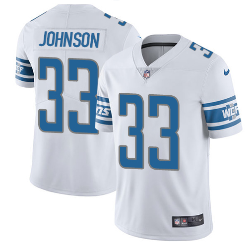 Nike Lions #33 Kerryon Johnson White Men's Stitched NFL Vapor Untouchable Limited Jersey Nike Lions #33 Kerryon Johnson White Men's Stitched NFL Vapor Untouchable Limited Jersey