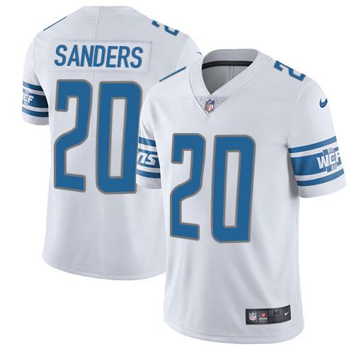 Nike Lions #20 Barry Sanders White Men's Stitched NFL Vapor Untouchable Limited Jersey Nike Lions #20 Barry Sanders White Men's Stitched NFL Vapor Untouchable Limited Jersey