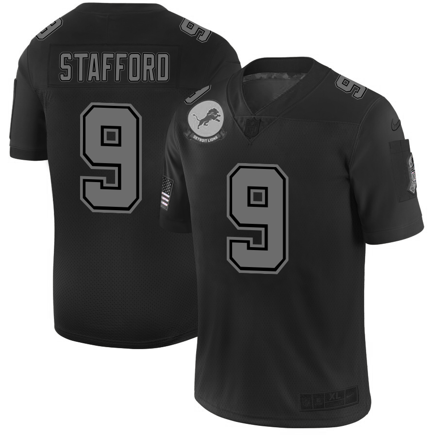 Detroit Lions #9 Matthew Stafford Men's Nike Black 2019 Salute to Service Limited Stitched NFL Jersey Detroit Lions #9 Matthew Stafford Men's Nike Black 2019 Salute to Service Limited Stitched NFL Jersey