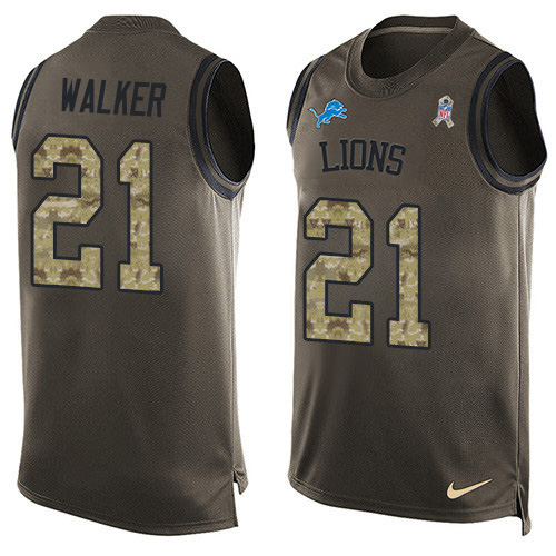 Nike Lions #21 Tracy Walker Green Men's Stitched NFL Limited Salute To Service Tank Top Jersey Nike Lions #21 Tracy Walker Green Men's Stitched NFL Limited Salute To Service Tank Top Jersey