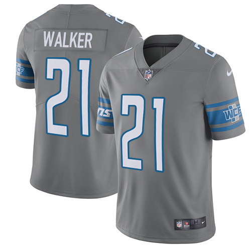 Nike Lions #21 Tracy Walker Gray Men's Stitched NFL Limited Rush Jersey Nike Lions #21 Tracy Walker Gray Men's Stitched NFL Limited Rush Jersey