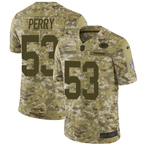 Nike Packers #53 Nick Perry Camo Men's Stitched NFL Limited 2018 Salute To Service Jersey Nike Packers #53 Nick Perry Camo Men's Stitched NFL Limited 2018 Salute To Service Jersey