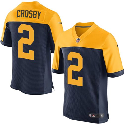 Nike Packers #2 Mason Crosby Navy Blue Alternate Men's Stitched NFL New Elite Jersey Nike Packers #2 Mason Crosby Navy Blue Alternate Men's Stitched NFL New Elite Jersey