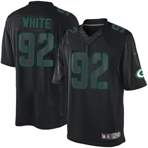 Nike Packers #92 Reggie White Black Men's Stitched NFL Impact Limited Jersey Nike Packers #92 Reggie White Black Men's Stitched NFL Impact Limited Jersey