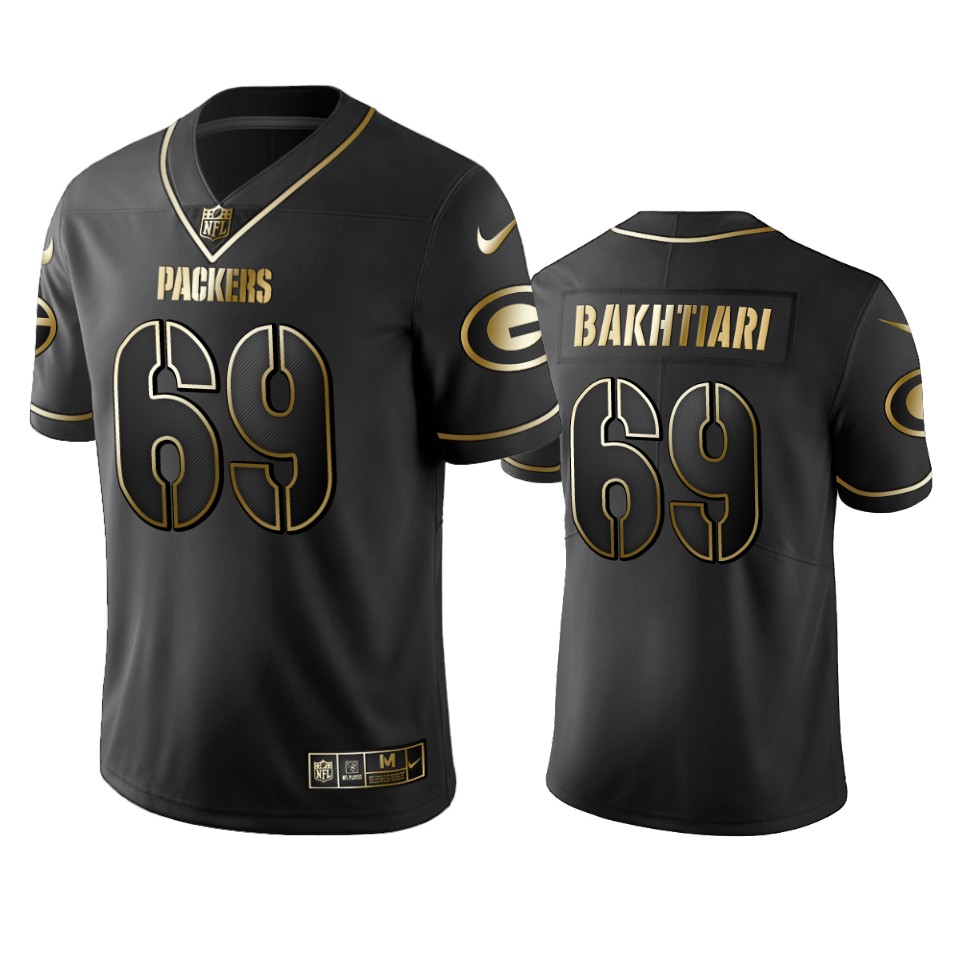 Packers #69 David Bakhtiari Men's Stitched NFL Vapor Untouchable Limited Black Golden Jersey Packers #69 David Bakhtiari Men's Stitched NFL Vapor Untouchable Limited Black Golden Jersey