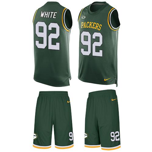 Nike Packers #92 Reggie White Green Team Color Men's Stitched NFL Limited Tank Top Suit Jersey Nike Packers #92 Reggie White Green Team Color Men's Stitched NFL Limited Tank Top Suit Jersey