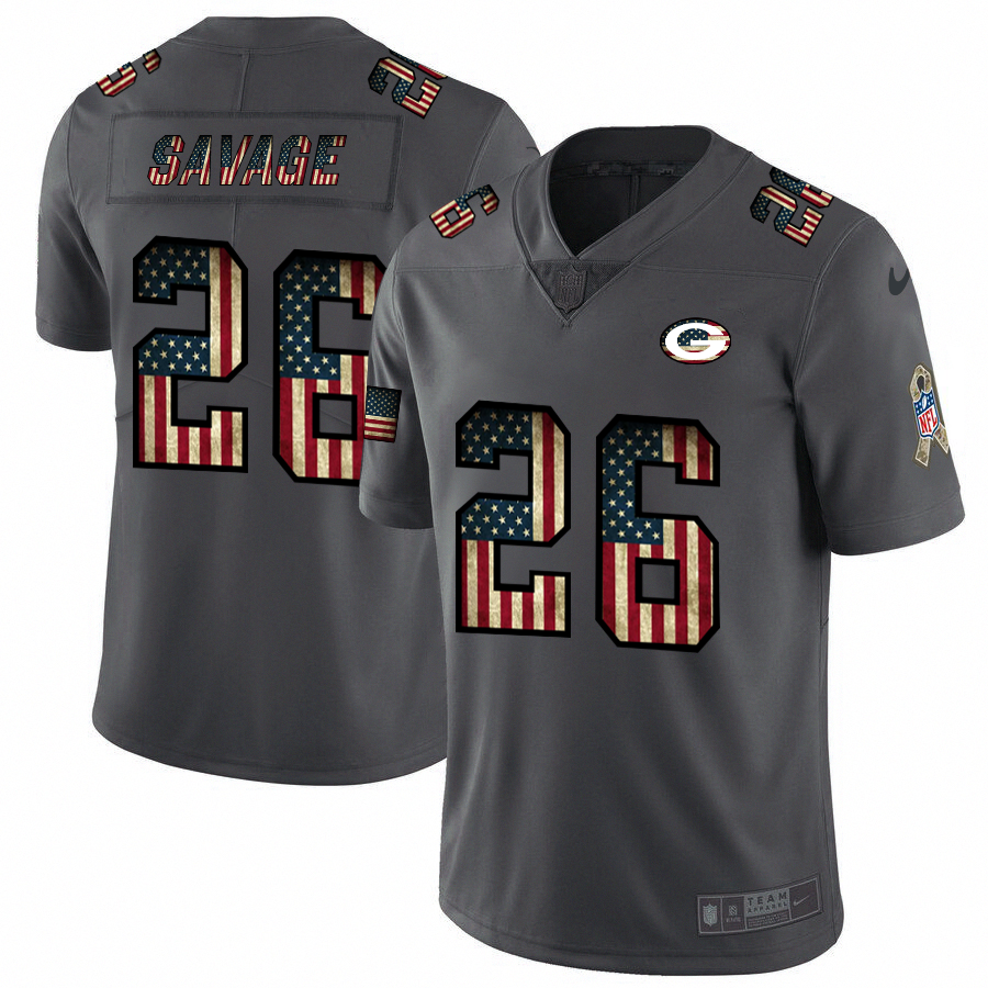 Nike Packers #26 Darnell Savage Jr. 2018 Salute To Service Retro USA Flag Limited NFL Jersey Nike Packers #26 Darnell Savage Jr. 2018 Salute To Service Retro USA Flag Limited NFL Jersey