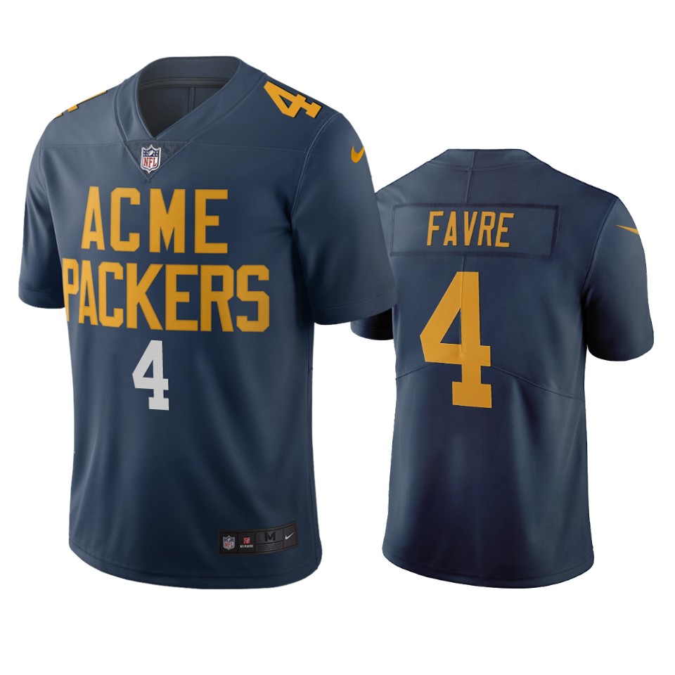 Green Bay Packers #4 Brett Favre Navy Vapor Limited City Edition NFL Jersey Green Bay Packers #4 Brett Favre Navy Vapor Limited City Edition NFL Jersey