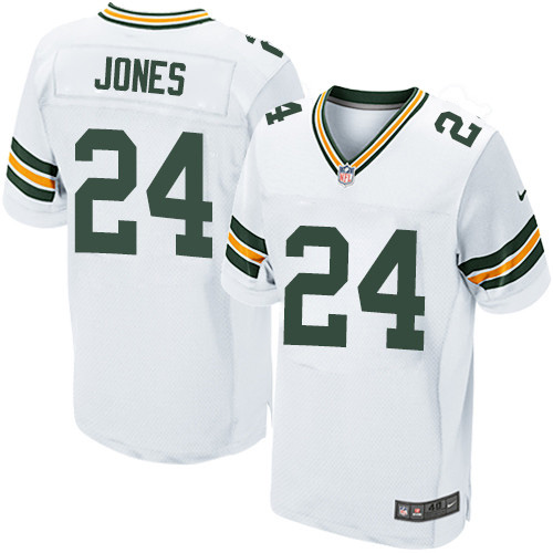 Nike Packers #24 Josh Jones White Men's Stitched NFL Elite Jersey Nike Packers #24 Josh Jones White Men's Stitched NFL Elite Jersey