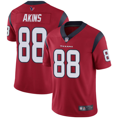 Nike Texans #88 Jordan Akins Red Alternate Men's Stitched NFL Vapor Untouchable Limited Jersey Nike Texans #88 Jordan Akins Red Alternate Men's Stitched NFL Vapor Untouchable Limited Jersey