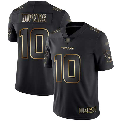 Nike Texans #10 DeAndre Hopkins Black/Gold Men's Stitched NFL Vapor Untouchable Limited Jersey Nike Texans #10 DeAndre Hopkins Black/Gold Men's Stitched NFL Vapor Untouchable Limited Jersey