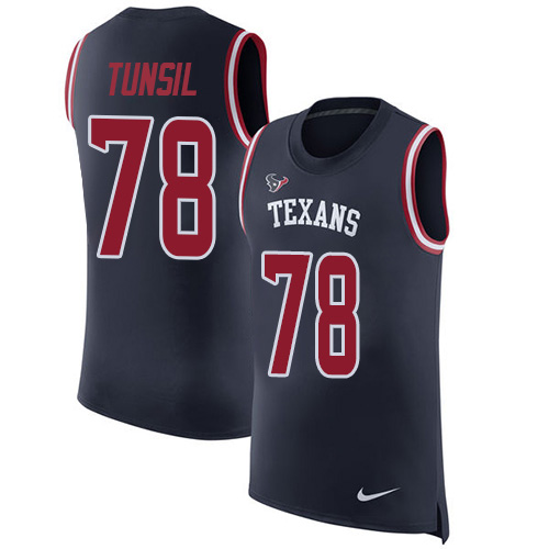 Nike Texans #78 Laremy Tunsil Navy Blue Team Color Men's Stitched NFL Limited Rush Tank Top Jersey Nike Texans #78 Laremy Tunsil Navy Blue Team Color Men's Stitched NFL Limited Rush Tank Top Jersey