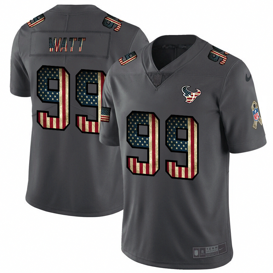 Nike Texans #99 J.J. Watt 2018 Salute To Service Retro USA Flag Limited NFL Jersey Nike Texans #99 J.J. Watt 2018 Salute To Service Retro USA Flag Limited NFL Jersey