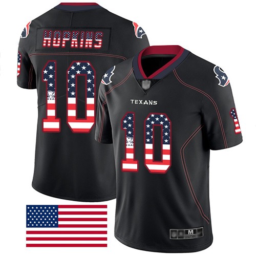Nike Texans #10 DeAndre Hopkins Black Men's Stitched NFL Limited Rush USA Flag Jersey Nike Texans #10 DeAndre Hopkins Black Men's Stitched NFL Limited Rush USA Flag Jersey