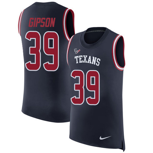 Nike Texans #39 Tashaun Gipson Navy Blue Team Color Men's Stitched NFL Limited Rush Tank Top Jersey Nike Texans #39 Tashaun Gipson Navy Blue Team Color Men's Stitched NFL Limited Rush Tank Top Jersey