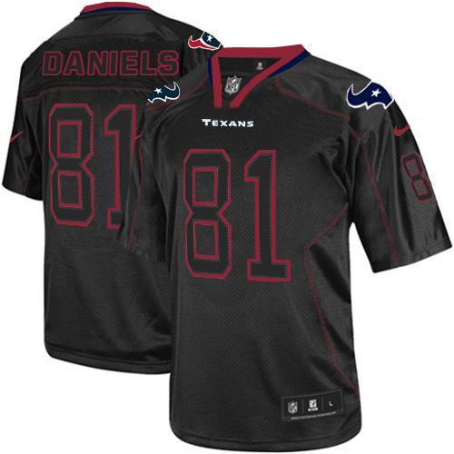 Nike Texans #81 Owen Daniels Lights Out Black Men's Stitched NFL Elite Jersey Nike Texans #81 Owen Daniels Lights Out Black Men's Stitched NFL Elite Jersey