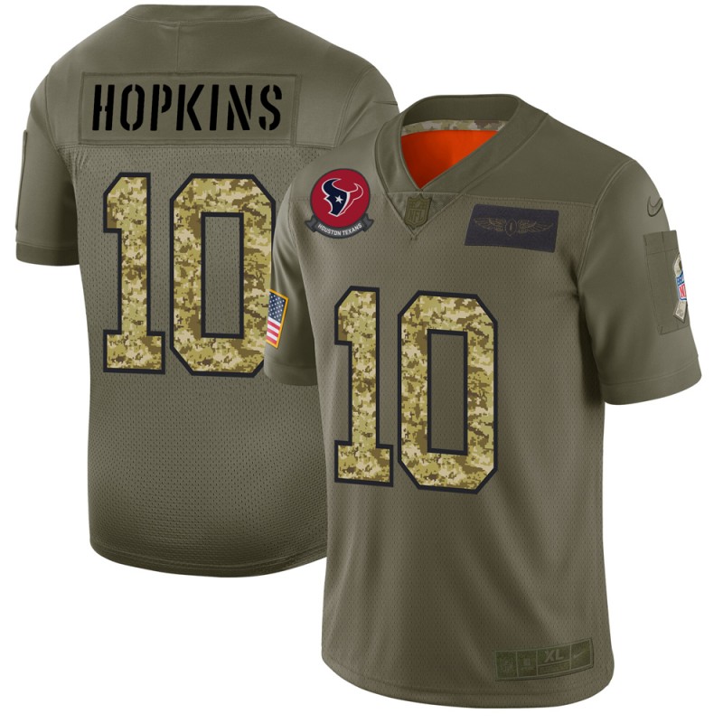 Houston Texans #10 DeAndre Hopkins Men's Nike 2019 Olive Camo Salute To Service Limited NFL Jersey Houston Texans #10 DeAndre Hopkins Men's Nike 2019 Olive Camo Salute To Service Limited NFL Jersey