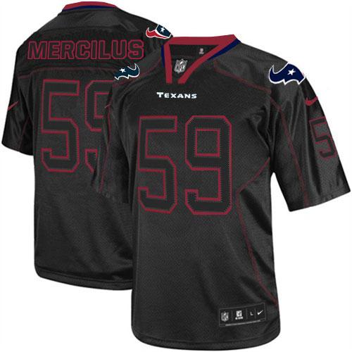 Nike Texans #59 Whitney Mercilus Lights Out Black Men's Stitched NFL Elite Jersey Nike Texans #59 Whitney Mercilus Lights Out Black Men's Stitched NFL Elite Jersey
