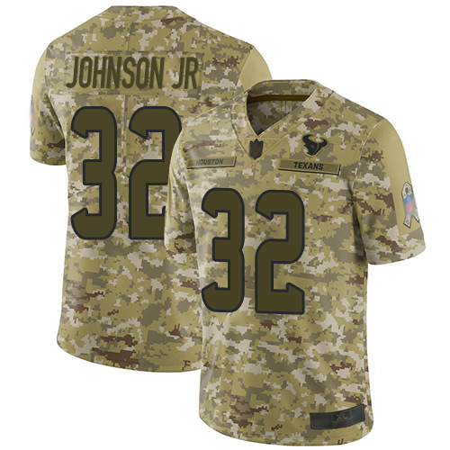 Nike Texans #32 Lonnie Johnson Jr. Camo Men's Stitched NFL Limited 2018 Salute To Service Jersey Nike Texans #32 Lonnie Johnson Jr. Camo Men's Stitched NFL Limited 2018 Salute To Service Jersey