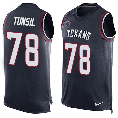 Nike Texans #78 Laremy Tunsil Navy Blue Team Color Men's Stitched NFL Limited Tank Top Jersey Nike Texans #78 Laremy Tunsil Navy Blue Team Color Men's Stitched NFL Limited Tank Top Jersey