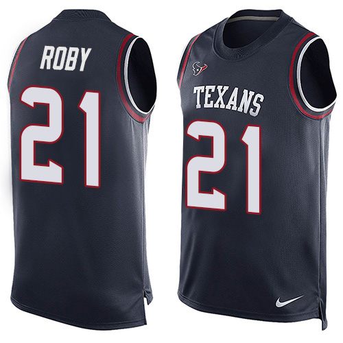 Nike Texans #21 Bradley Roby Navy Blue Team Color Men's Stitched NFL Limited Tank Top Jersey Nike Texans #21 Bradley Roby Navy Blue Team Color Men's Stitched NFL Limited Tank Top Jersey