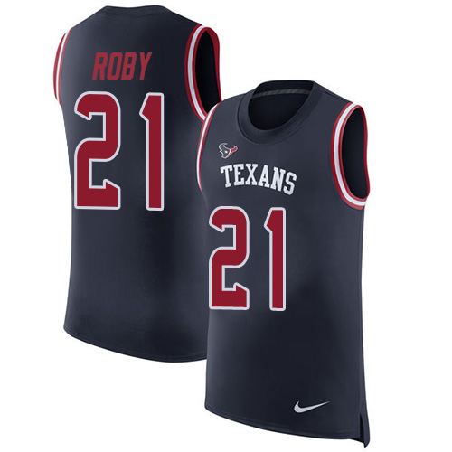 Nike Texans #21 Bradley Roby Navy Blue Team Color Men's Stitched NFL Limited Rush Tank Top Jersey Nike Texans #21 Bradley Roby Navy Blue Team Color Men's Stitched NFL Limited Rush Tank Top Jersey
