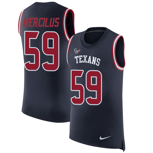 Nike Texans #59 Whitney Mercilus Navy Blue Team Color Men's Stitched NFL Limited Rush Tank Top Jersey Nike Texans #59 Whitney Mercilus Navy Blue Team Color Men's Stitched NFL Limited Rush Tank Top Jersey
