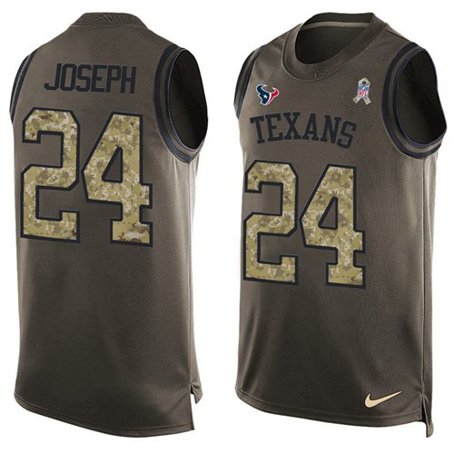 Nike Texans #24 Johnathan Joseph Green Men's Stitched NFL Limited Salute To Service Tank Top Jersey Nike Texans #24 Johnathan Joseph Green Men's Stitched NFL Limited Salute To Service Tank Top Jersey