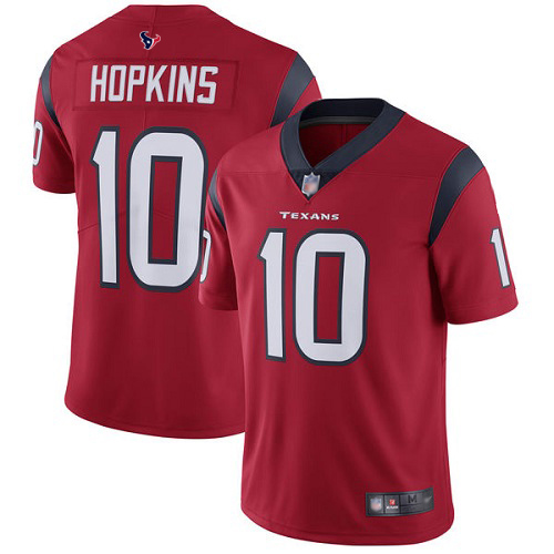 Nike Texans #10 DeAndre Hopkins Red Alternate Men's Stitched NFL Vapor Untouchable Limited Jersey Nike Texans #10 DeAndre Hopkins Red Alternate Men's Stitched NFL Vapor Untouchable Limited Jersey