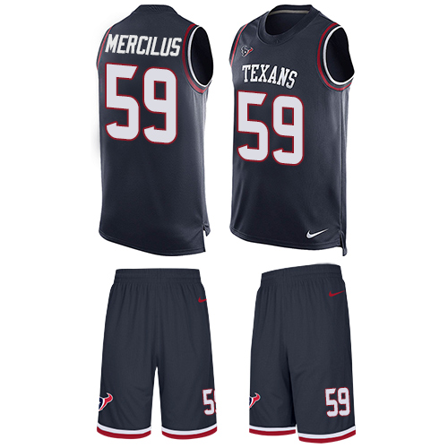 Nike Texans #59 Whitney Mercilus Navy Blue Team Color Men's Stitched NFL Limited Tank Top Suit Jersey Nike Texans #59 Whitney Mercilus Navy Blue Team Color Men's Stitched NFL Limited Tank Top Suit Jersey