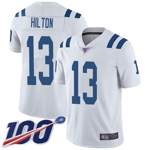 Nike Colts #13 T.Y. Hilton White Men's Stitched NFL 100th Season Vapor Limited Jersey Nike Colts #13 T.Y. Hilton White Men's Stitched NFL 100th Season Vapor Limited Jersey