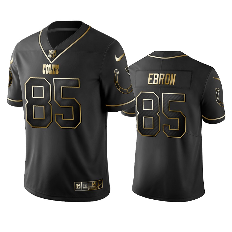 Colts #85 Eric Ebron Men's Stitched NFL Vapor Untouchable Limited Black Golden Jersey Colts #85 Eric Ebron Men's Stitched NFL Vapor Untouchable Limited Black Golden Jersey