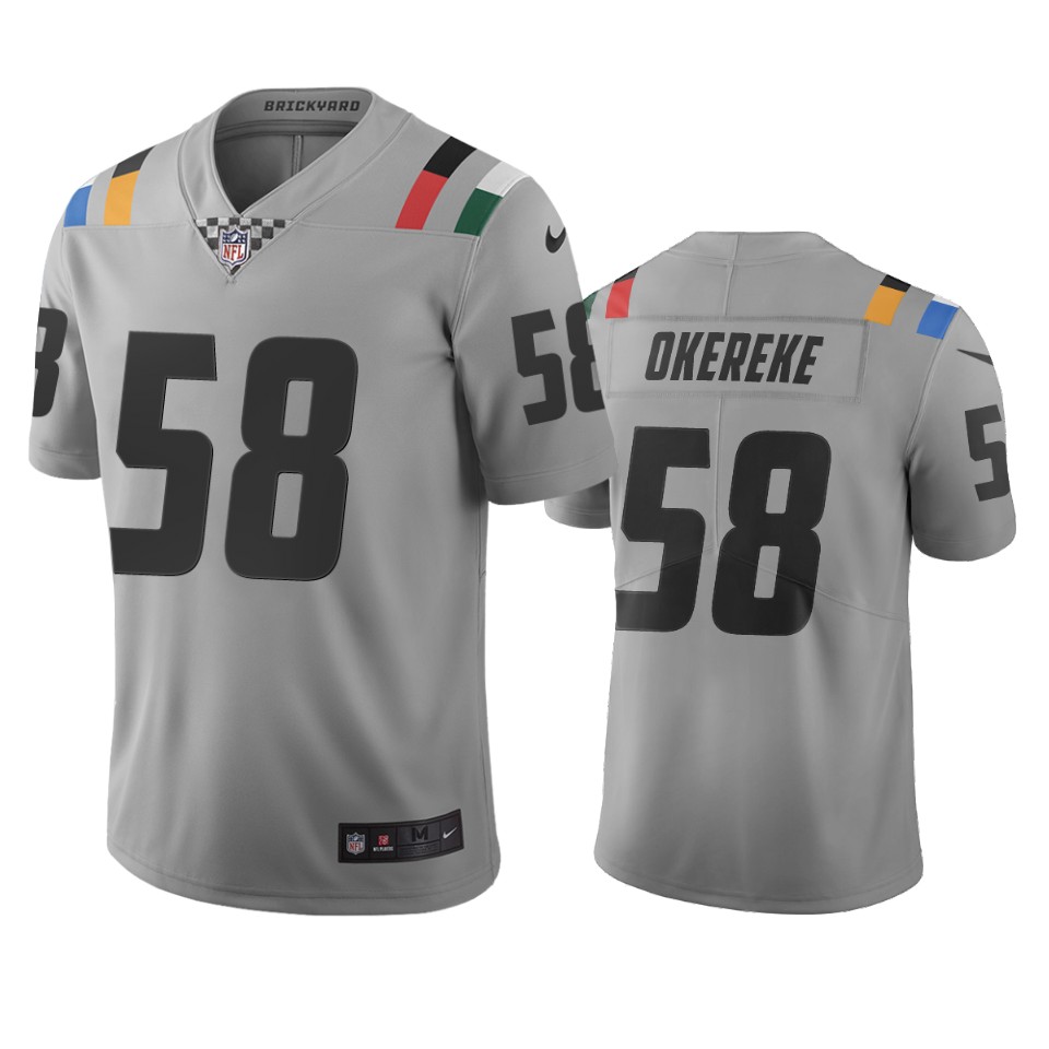 Indianapolis Colts #58 Bobby Okereke Gray Vapor Limited City Edition NFL Jersey Indianapolis Colts #58 Bobby Okereke Gray Vapor Limited City Edition NFL Jersey