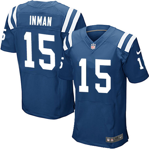 Nike Colts #15 Dontrelle Inman Royal Blue Team Color Men's Stitched NFL Elite Jersey Nike Colts #15 Dontrelle Inman Royal Blue Team Color Men's Stitched NFL Elite Jersey